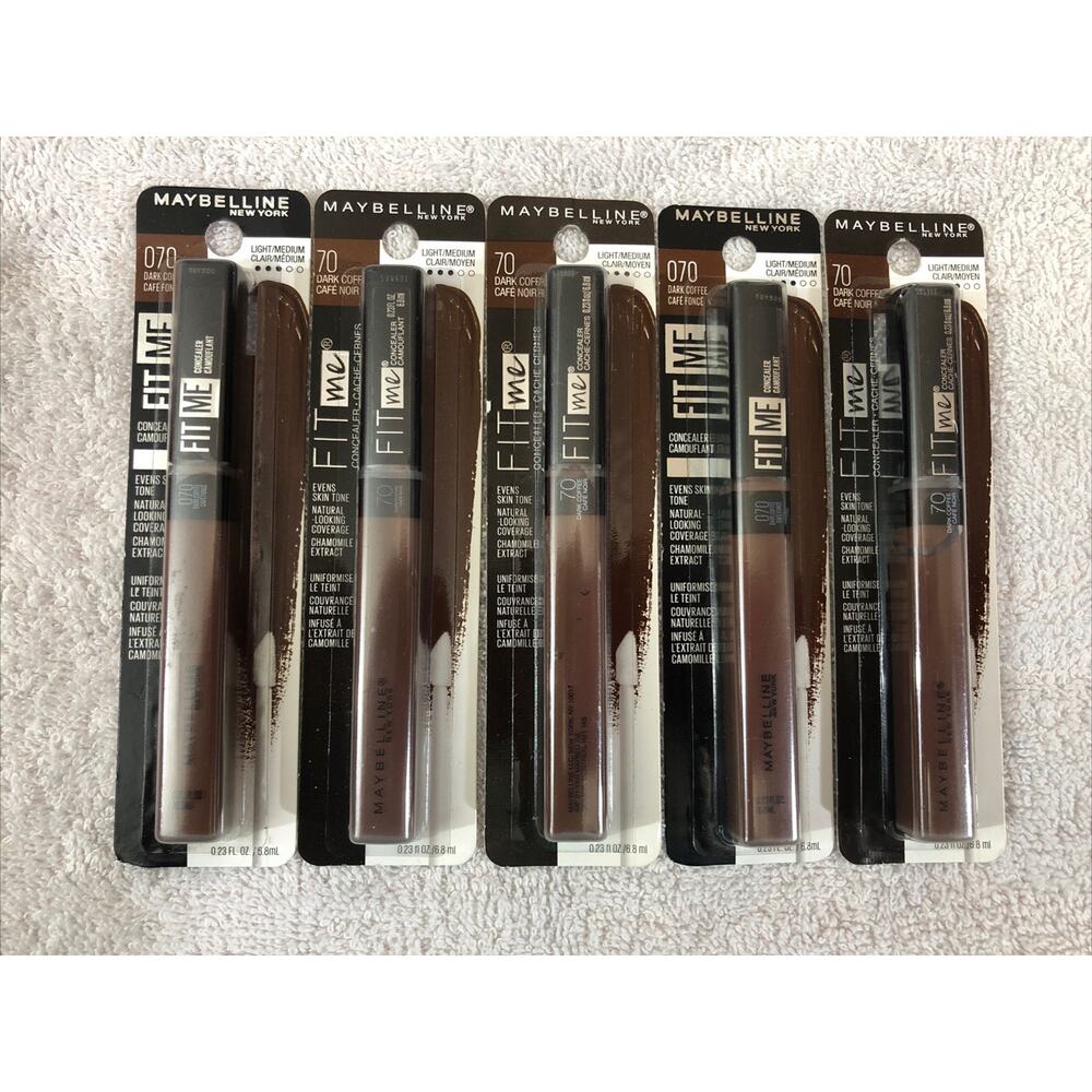 5 PACK ~ Maybelline Fit Me Liquid Concealer, Light/Medium 070 NEW